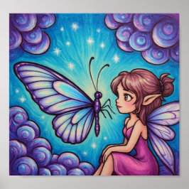 Póster Sketch de mariposa