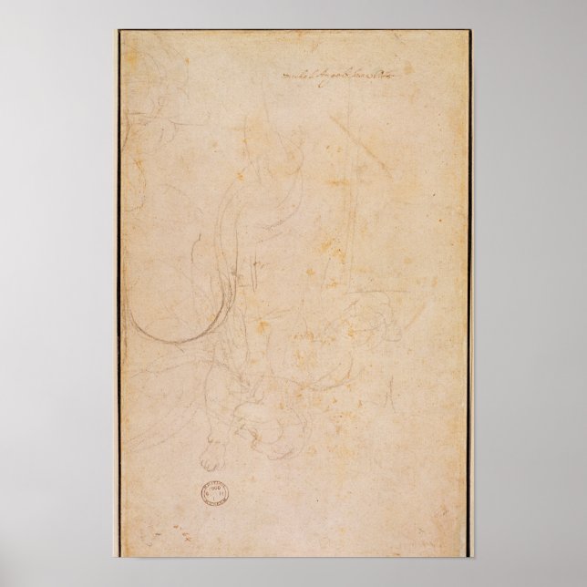 Póster Sketch of a figure with artist's signature (Frente)