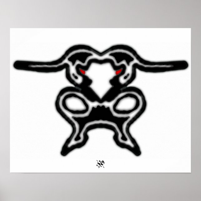Póster Sketch of a jumping bull (Frente)