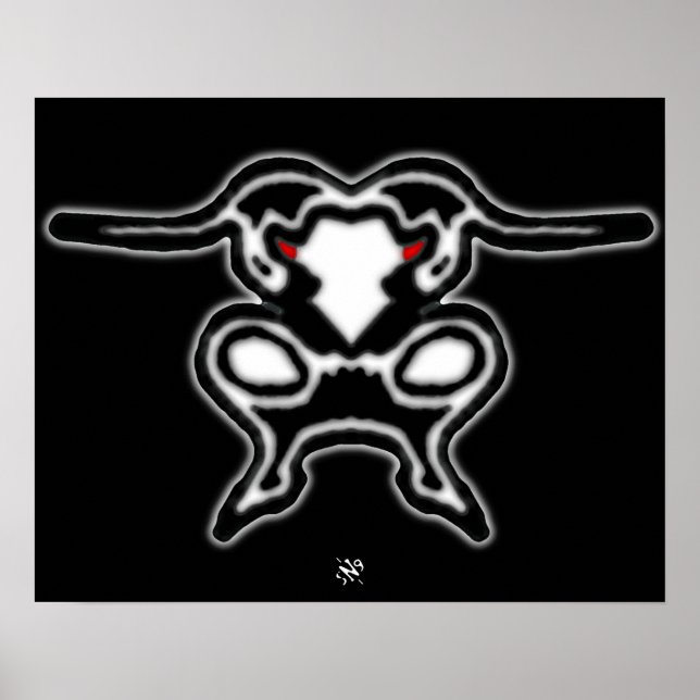 Póster Sketch of a jumping bull (Frente)