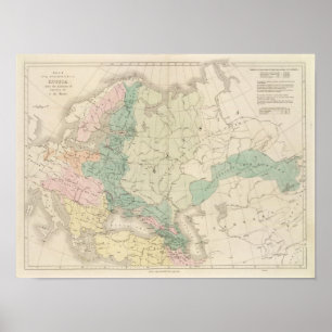 Póster Sketch of the Acquisitions of Russia