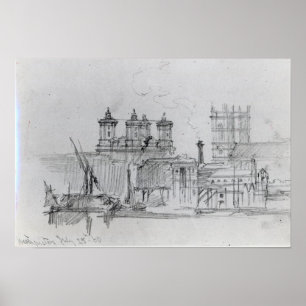 Póster Sketch of Westminster, 1860