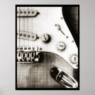 Póster Sketchy Electric Guitar Poster
