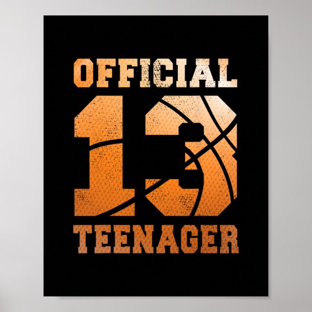 Póster Sketll 13th Birthday Official Teenager Boy 13 Year (Frente)