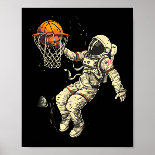 Póster Sketll Astronauta dibujante de dibujo Lover Slam D