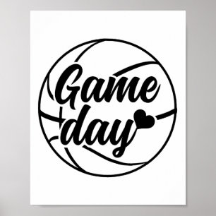 Póster Sketll Game Day Sports Bll Coach Sketll Player