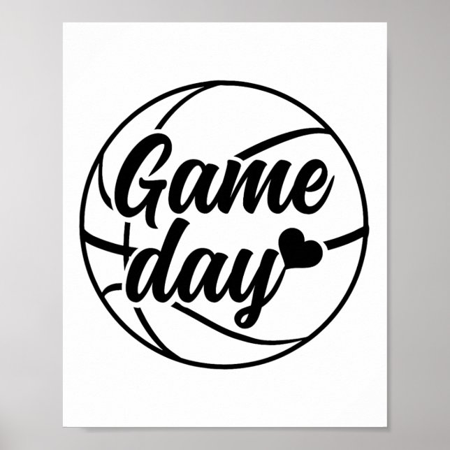 Póster Sketll Game Day Sports Bll Coach Sketll Player (Frente)