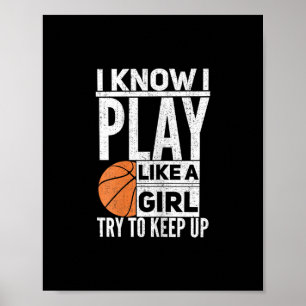 Póster Sketll Girls - Sé que juego como una chica, trata