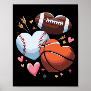 Póster Sketll Heart Vende Día de San Valentín Niños Hombr