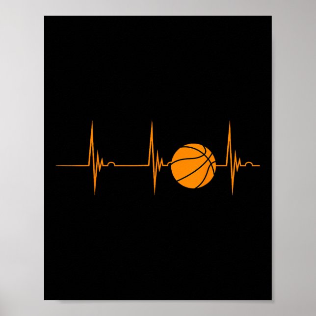 Póster Sketll Heartbeat Ekg Pulse Sports Play Sketll (Frente)