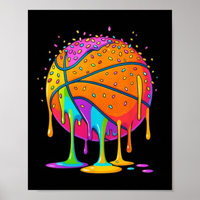 Póster Sketll Ice Cream Drip For Girls Boys Youth Sketll  (Frente)