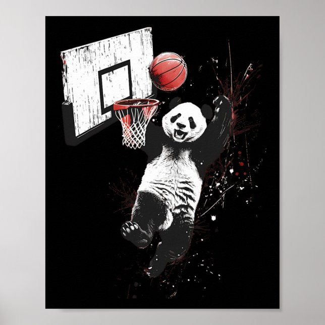Póster Sketll Panda Bear Slam Dunk Artwork Sketll Player  (Frente)
