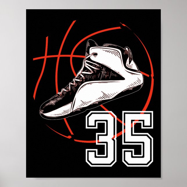 Póster Sketll Shoes 35th Birthday Party Gift 35 Sports Lo (Frente)