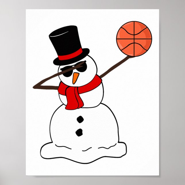 Póster Sketner Dabbing Snowman Light Navidades (Frente)