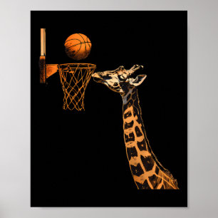 Póster Skett Giraffe Slam Dunk Sketge Lover Animal Art