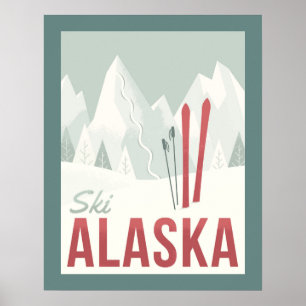 Póster Ski Alaska