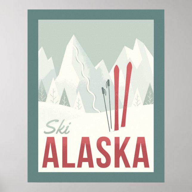 Póster Ski Alaska (Frente)