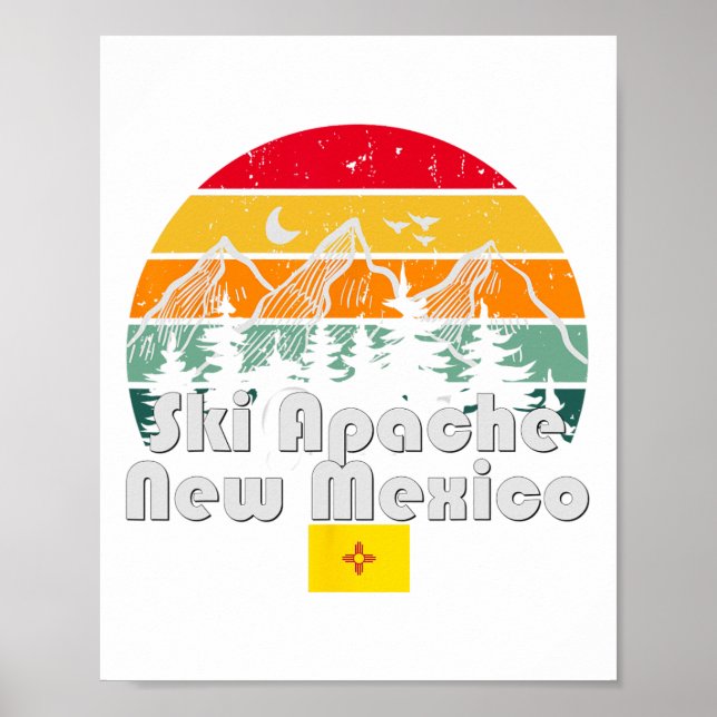 Póster Ski Apache Nuevo México (Frente)