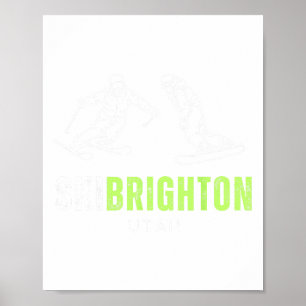 Póster Ski Brighton Utah Skowboard Resort Vacat
