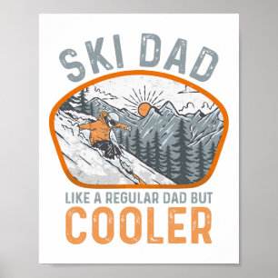 Póster Ski Dad Funny Esquí Deportes De Invierno Nieve Esq