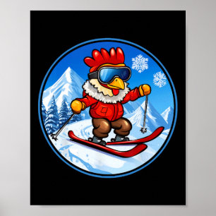 Póster Ski de pollo