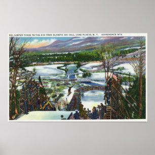 Póster Ski Jumper Takes off from the Olympic Ski Hill