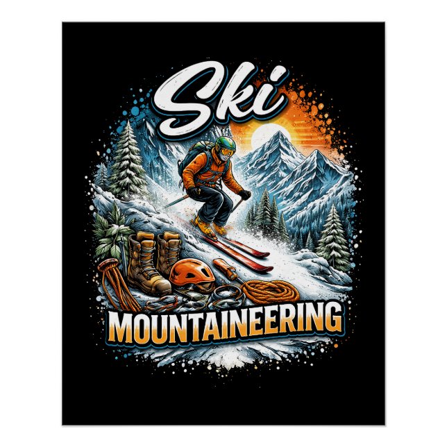 Póster Ski Mountaineering (Anverso)