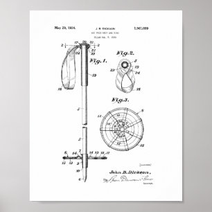 Póster Ski Pole Grip And Ring Patent