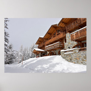 Póster Ski resort chalet