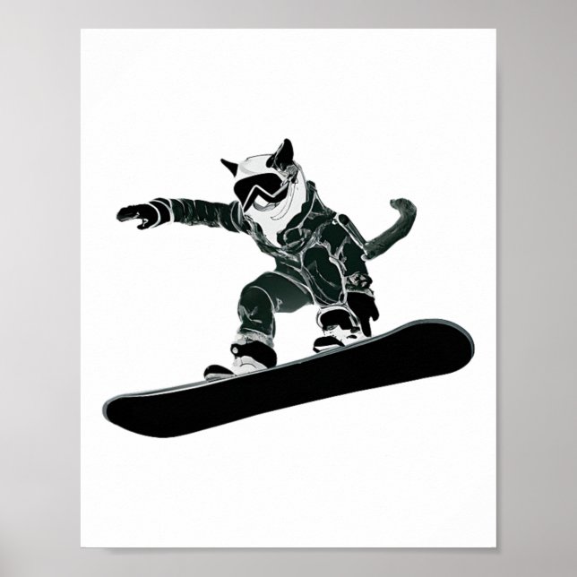 Póster Ski Snowboard Goggles Funny Esquí Snowboard Ca (Frente)