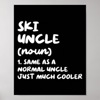 Póster Ski Uncle Definition Skiing Funny Sports