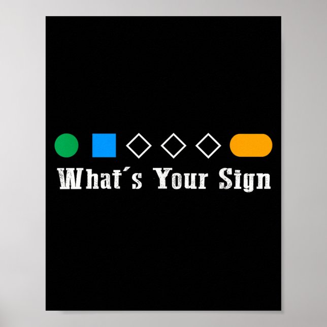 Póster Ski What Is Your Sign Funny Skier Men Snowboard Sk (Frente)