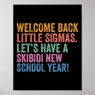 Póster Skibidi Año Escolar Nuevo Bienvenidos de Nuevo Peq