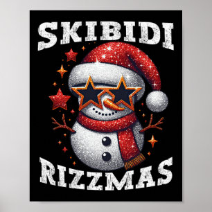 Póster Skibidi Rizzmas Gen Alpha Jerga Funny Navidades Sn