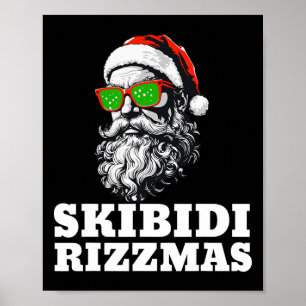Póster Skibidi Rizzmas - Navidades De Santa Bruh Tee Rizz