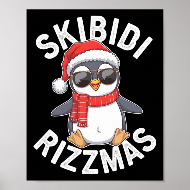 Póster Skibidi Rizzmas Navidades divertidos Navidades Tem (Frente)