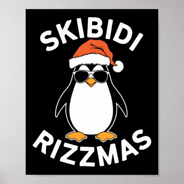 Póster Skibidi Rizzmas Navidades divertidos Navidades Tem (Frente)