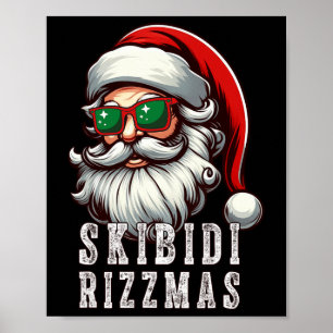 Póster Skibidi Rizzmas Navidades Santa Claus Merry Rizz M