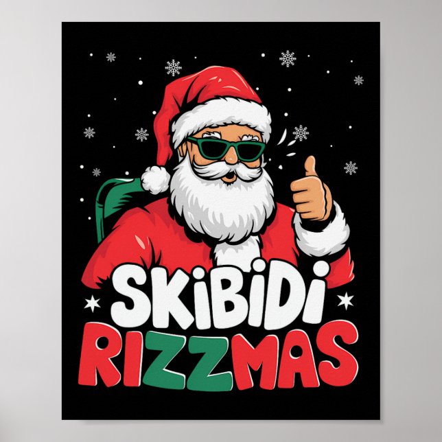 Póster Skibidi Rizzmas Navidades Santa Claus Merry Rizz M (Frente)