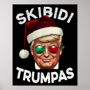 Póster Skibidi Trumpmas Rizzmas Divertida Juventud Modern