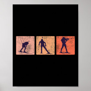Póster Skies Biathlon Winter Sports Ski Slope Skiting Bia