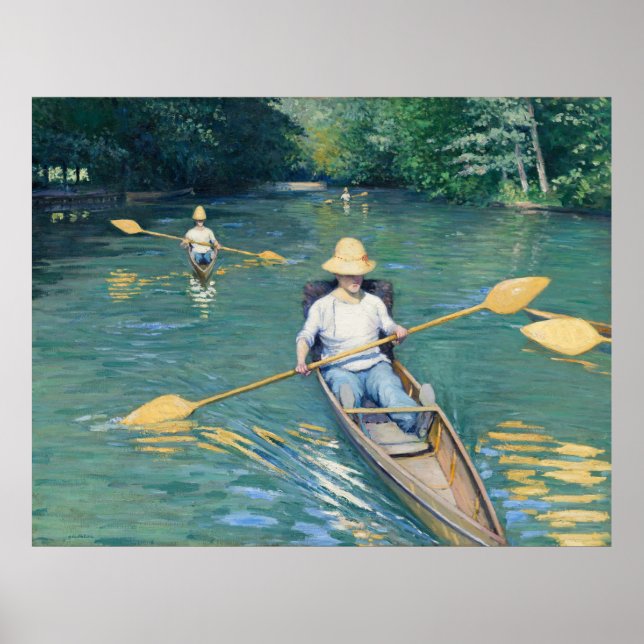 Póster Skiffs - Gustave Caillebotte Bella Artes (Frente)
