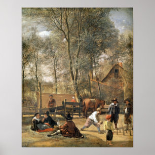 Póster Skittle Players outside an Inn, c.1660-63