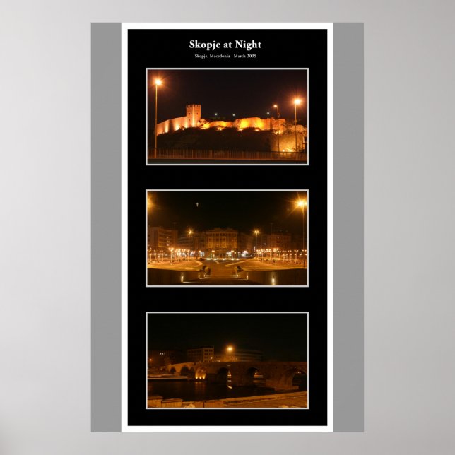 Póster Skopie de noche (Frente)