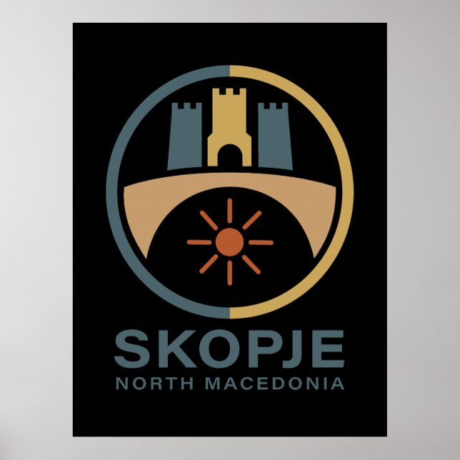 Póster Skopje North Macedonia Europe (Frente)