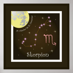 Póster Skorpion 24. Oktober bis 22. November Poster