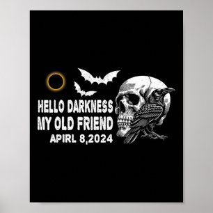 Póster Skull Crow Hello Darkness My Old Friar Ecli