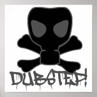 Póster Skull de la máscara de gas de Dubstep