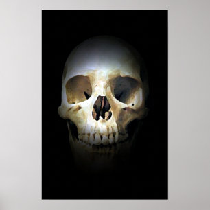 Póster Skull Fantasy Art Rock Punk fuerte Metalizado