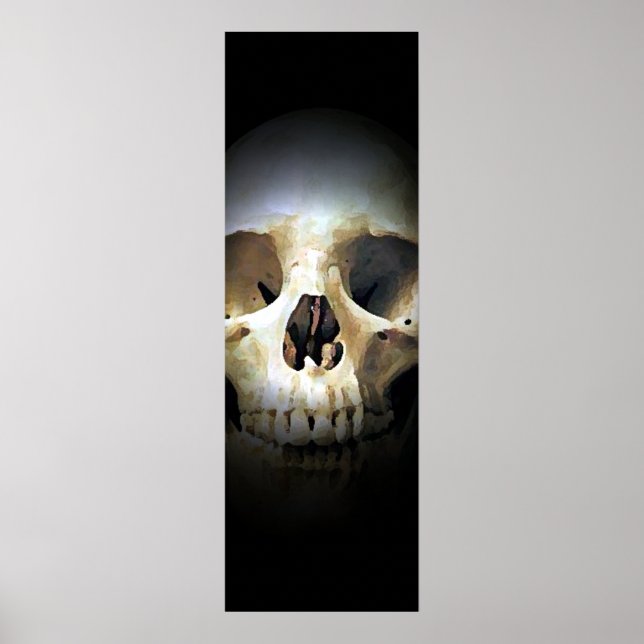 Póster Skull Fantasy Art Rock Punk fuerte Metalizado (Frente)